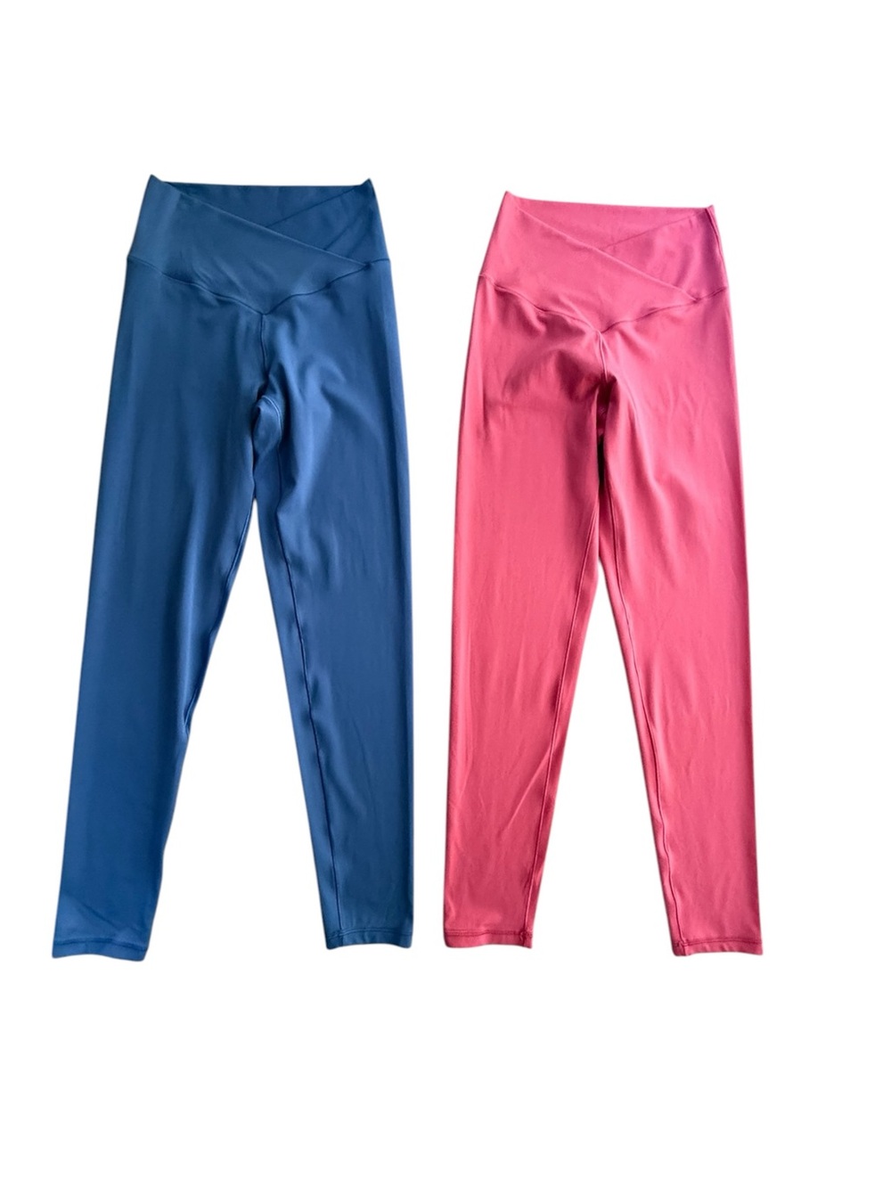 OFFLINE Aerie Real Me High Waisted Crossover Leggings BLUE & PINK - MEDIUM LONG - Picture 2 of 9